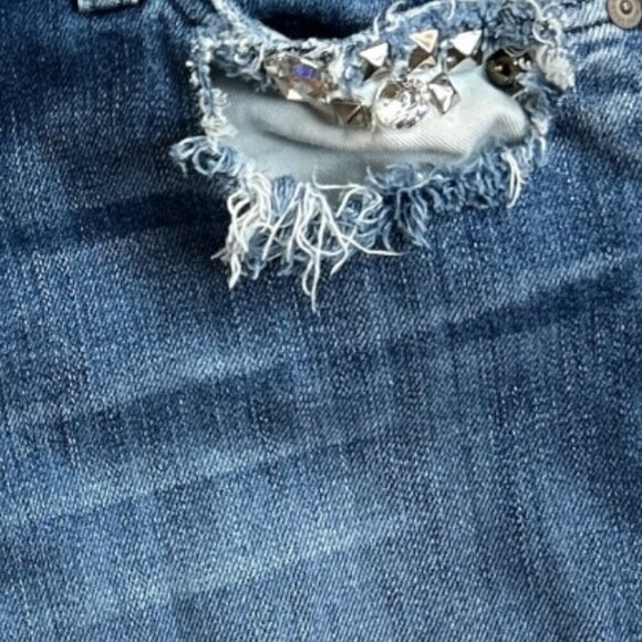 7 For All Mankind Josefina Skinny Boyfriend Jeans Medium Wash Jeans Size 27 - Picture 3 of 11